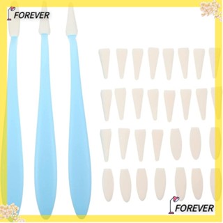 FOREVER ตอไม้พายพลาสติก สีฟ้า ขาว ยาว 17.5 ซม. กว้าง 1.9 ซม. สําหรับวาดภาพ ร่างภาพ