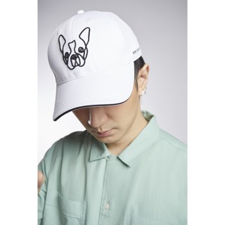 ESP หมวกแก๊ปลายเฟรนช์ชี่ ผู้ชาย สีขาว | Frenchie Baseball Cap | 03895