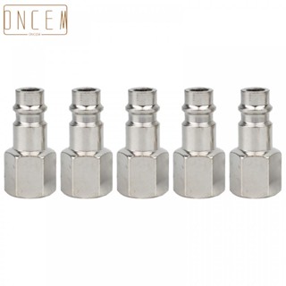 【ONCEMOREAGAIN】Coupler NPT New Plug Pneumatic Plugs Replacement 1/4" 5PCS Air Coupler