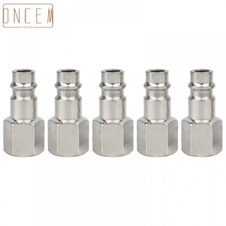 【ONCEMOREAGAIN】Coupler NPT New Plug Pneumatic Plugs Replacement 1/4" 5PCS Air Coupler