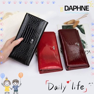 Daphne กระเป๋าสตางค์ ใบยาว ลายหนังจระเข้ RFID ใส่บัตรได้ สําหรับผู้หญิง