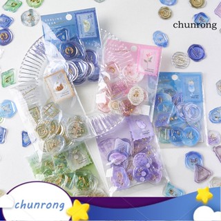 Chunrong สติกเกอร์ซีลขี้ผึ้ง เป็นมิตรกับสิ่งแวดล้อม สีสดใส DIY 18 ชิ้น