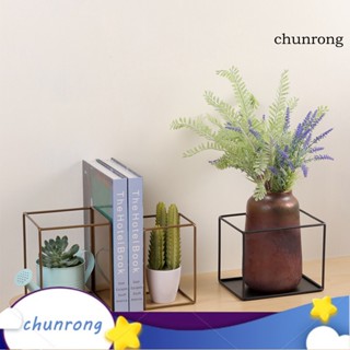 Chunrong ชั้นวางหนังสือ อัลบั้มรูปภาพ เหล็ก ทรงเรขาคณิต ประหยัดพื้นที่ สําหรับเรียน