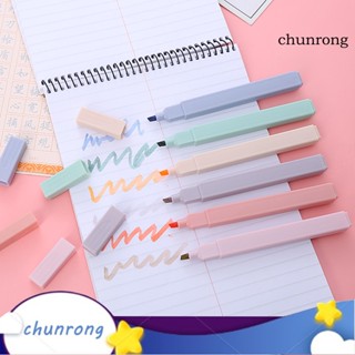 Chunrong ปากกามาร์กเกอร์ เรืองแสง 6 สี 6 ชิ้น