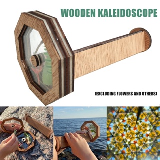 DIY Handmade Wooden Kaleidoscope Kit For Kids Toddler Outdoor Toys Gifts