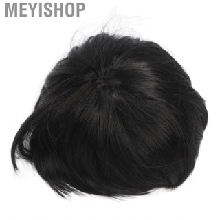 Meyishop Boy Wig Short Hair Replacement Bangs Topper Top Men Straight Full