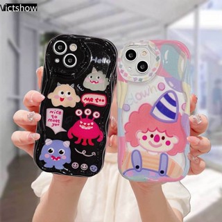 เคสโทรศัพท์มือถือ แบบนิ่ม ลายมอนสเตอร์ 3D ขอบโค้ง สําหรับ Redmi A1 A2 10 9 10X 10C 12 12C 11A A1+ A2+ 9A 9AT 9i 9C NFC 9T 9 Power Note 8 10S 9S 11 11S 12 12S 9 10 PRO MAX POCO C50 C55 M2 M3 X3 2 PRO NFC