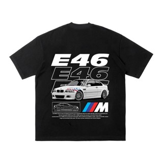 เวรเอ้ย  ROUND คอลูกเรือเสื้อยืด ลาย Karimake สําหรับ BMW E46 M3 GEN STANCEเสื้อยืดพิมพ์ลายสบายและระบายอากาศ