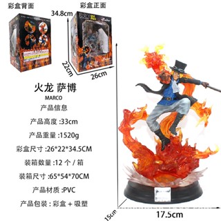 โมเดลฟิกเกอร์ รูปปั้นโจรสลัด GK Fire Dragon Sabo Revolutionary Army Staff Chief Sabo ขนาดใหญ่มาก