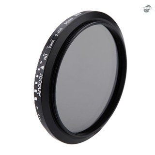 {fly} Andoer 55mm ND Fader Neutral Density Adjustable ND2 to ND400 Variable Filter for   DSLR Camera