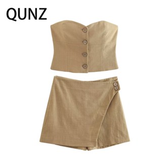 Qunz เสื้อกล้าม รัดรูป เซ็กซี่ + กางเกง 7750