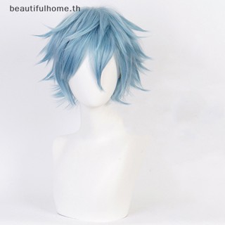 ｛Halloween Decor｝วิกผมคอสเพลย์อนิเมะ Shigaraki Tomura สีเทา สีฟ้า