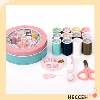 Hecceh ชุดเครื่องมือเย็บผ้า พร้อมหน้าต่าง ขนาดเล็ก แบบพกพา อเนกประสงค์ DIY