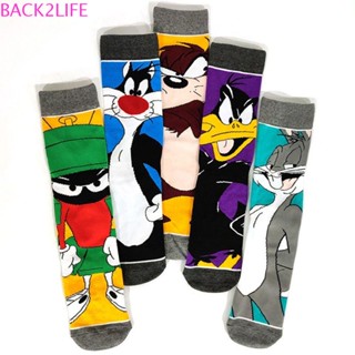 Back2life ถุงเท้าคอสเพลย์ Daffy Duck Mid-Tube น่ารัก ของขวัญคริสต์มาส สําหรับเด็กผู้หญิง