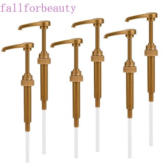 Fallforbeauty เครื่องปั๊มไซรัป แรงดันมือ สีทอง 10CC ถอดออกได้ สําหรับใช้ในครัวเรือน 2 ชิ้น