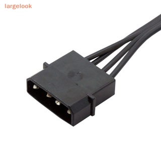 [largelook] สายเคเบิลพาวเวอร์ 4Pin IDE Molex To1 2 3 4 5-Port 15Pin SATA 18AWG สําหรับฮาร์ดไดรฟ์ HDD SSD PC DIY 1 ชิ้น