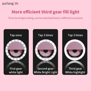 Pufang แหวนไฟเซลฟี่ LED ชาร์จ USB สําหรับโทรศัพท์มือถือ