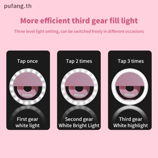 Pufang แหวนไฟเซลฟี่ LED ชาร์จ USB สําหรับโทรศัพท์มือถือ