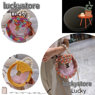 Lucky แผ่นบอร์ดอะคริลิคใส ทรงกลม 10 12 15 18 20 ซม. สําหรับถักโครเชต์ DIY