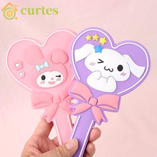 Curtes กระจกแต่งหน้า แบบพกพา Kawaii กระจกแต่งหน้า แต่งตัว Kulomi เครื่องมือแต่งหน้า Kulomi กระจกมือถือ