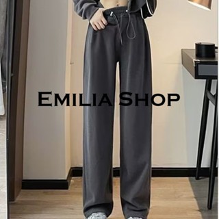 EMILIA SHOP  กางเกงขายาว กางเกงขายาวผู้หญิง สไตล์เกาหลี  fashion สบาย Chic Beautiful A90M0AV 36Z230909