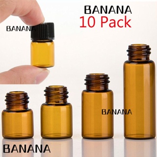 Banana1 ขวดน้ํามันหอมระเหย สีน้ําตาล ขนาดเล็ก ลดการจัดเก็บ และฝาปิดขวดรีฟิล