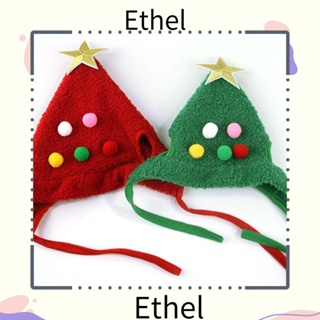 Ethel1 หมวกคริสต์มาส กันลม สําหรับสัตว์เลี้ยง สุนัข แมว