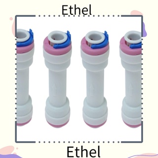 Ethel1 วาล์วตรวจสอบเครื่องกรองน้ํา พลาสติก 1/4 นิ้ว เชื่อมต่อเร็ว RO 4 ชิ้น