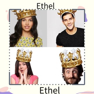 Ethel1 หมวกมงกุฎเป่าลม ของขวัญวันเกิด สําหรับผู้ใหญ่ และเด็ก 2 ชิ้น