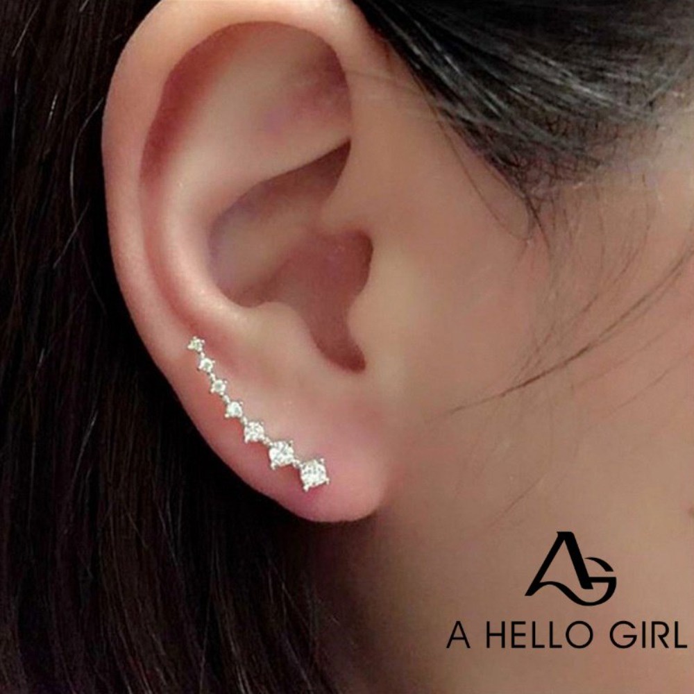 A HELLO GIRL เกาหลี พลอยเทียม ต่างหูยาว สําหรับผู้หญิง เครื่องประดับ อุปกรณ์จัดงานแต่งงาน ของขวัญ