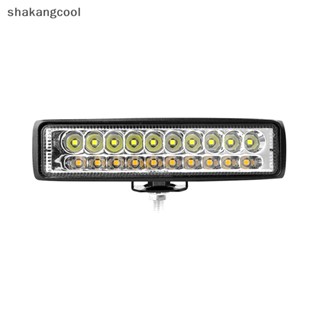 Shakangcool บาร์ไฟ LED 60W 6 นิ้ว สีขาว และสีเหลืองอําพัน กันน้ํา สําหรับรถยนต์ 1 ชิ้น SGL