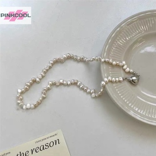 Pinkcool สร้อยคอโชคเกอร์ จี้ไข่มุก รูปหัวใจ เครื่องประดับแฟชั่น สําหรับผู้หญิง 2022 ขายดี