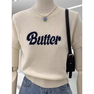 เสื้อกันหนาว ผ้าถัก คอหยัก แขนพอง สองชั้น ขนาดเล็ก สีมัดย้อม สําหรับผู้หญิง F 6116MC