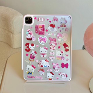 SANRIO เคสแท็บเล็ต อะคริลิคใส ลายการ์ตูนเฮลโลคิตตี้น่ารัก สําหรับ iPad 10 Pro 11 10.2 Air 5 Air 4 Air 3