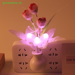 Greatshore โคมไฟกลางคืน led รูปเห็ด 7 สี ปลั๊ก EU TH