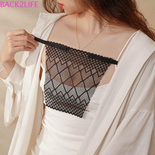 Back2life ผู้หญิงท่อด้านบนคลิปง่ายบนที่ปรับได้ลูกไม้ Overlay Corset ป้องกันแสงสะท้อนซับในชุดชั้นในสตรีอุปกรณ์เสริมเกาหลีแทรกห่อ