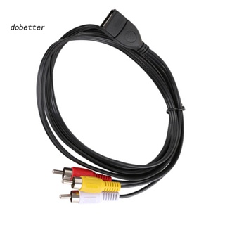 &lt;Dobetter&gt; Doonjiey สายเคเบิลอะแดปเตอร์ USB 20 A ตัวเมีย เป็น 3 RCA ตัวผู้ สําหรับ PC TV