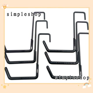 Simple ตะขอแขวนจักรยาน รูปตัว S ขนาดใหญ่ สีดํา สําหรับแขวนของหนัก 6 ชิ้น