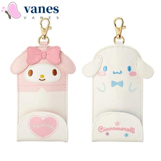 Vanes1 KT กระเป๋าสตางค์หนัง ใส่กุญแจได้ ลาย My Melody Cinnamoroll สําหรับผู้หญิง