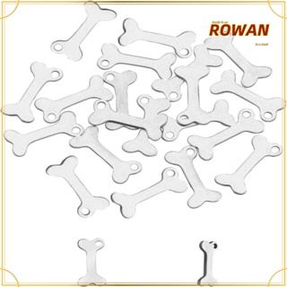 Rowans ชาร์มกระดูกสุนัข สเตนเลส สีเงิน สีทอง คละสี สําหรับทําเครื่องประดับ DIY จี้ลูกสุนัข แฮนด์เมด สําหรับคนรักงานฝีมือ