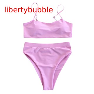 【libertybubbler】ชุดว่ายน้ําบิกินี่ ดันทรง สไตล์บราซิล สําหรับผู้หญิง