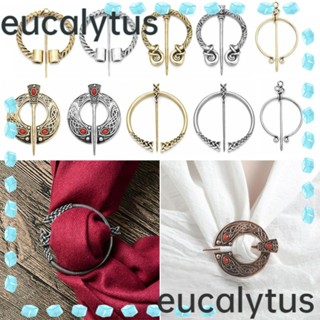 Eucalytus1 เข็มกลัดอัลลอย สีเงิน ทอง เครื่องประดับแฟชั่น สําหรับผ้าพันคอ เสื้อคลุม