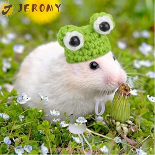 Jeromy หมวกผ้าขนสัตว์นุ่ม แบบพกพา ปรับได้ สําหรับสัตว์เลี้ยง หนูตะเภา เม่น