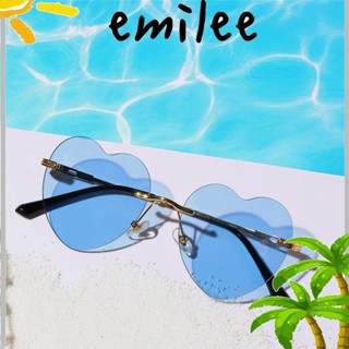 Emilee แว่นตากันแดด รูปหัวใจ สไตล์ฮิปฮอป สุดเท่ อุปกรณ์เสริม สําหรับแต่งกาย