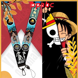 Top สายคล้องคอ พวงกุญแจ ลายการ์ตูนอนิเมะ One Piece หลากสี สําหรับตกแต่ง