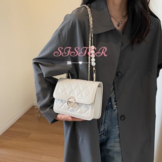 SISTER  กระเป๋าสะพาย ข้าง กระเป๋าผู้หญิงสะพายข้าง 2023 new  สวย Unique Comfortable Korean Style L91TPEW 37Z230910