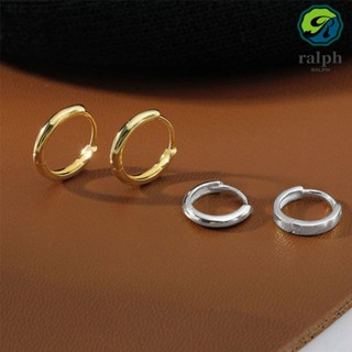 Ralph ต่างหูห่วง สีเงิน 6 มม. 8 มม. 10 มม. 12 มม. สําหรับผู้หญิง