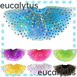 Eucalytus1 กระโปรงบัลเล่ต์ LED สีรุ้ง แฟชั่น สําหรับเด็กผู้หญิง