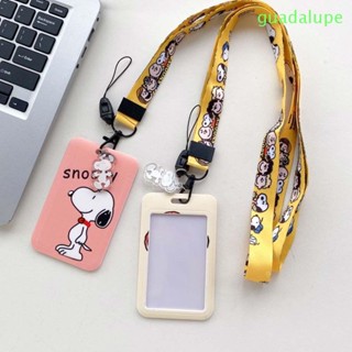 Guadalupe กระเป๋าใส่บัตรเครดิต บัตรเครดิต ธนาคาร ลายการ์ตูน Snoopy แบบพกพา