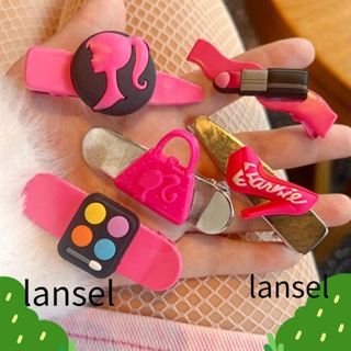 Lansel กิ๊บติดผม ประดับเลื่อม กลิตเตอร์ สีชมพู สําหรับตุ๊กตาบาร์บี้